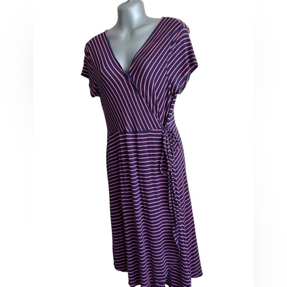 Motherhood Striped Maxi Wrap Dress • Used • Size: Medium - Picture 4 of 8
